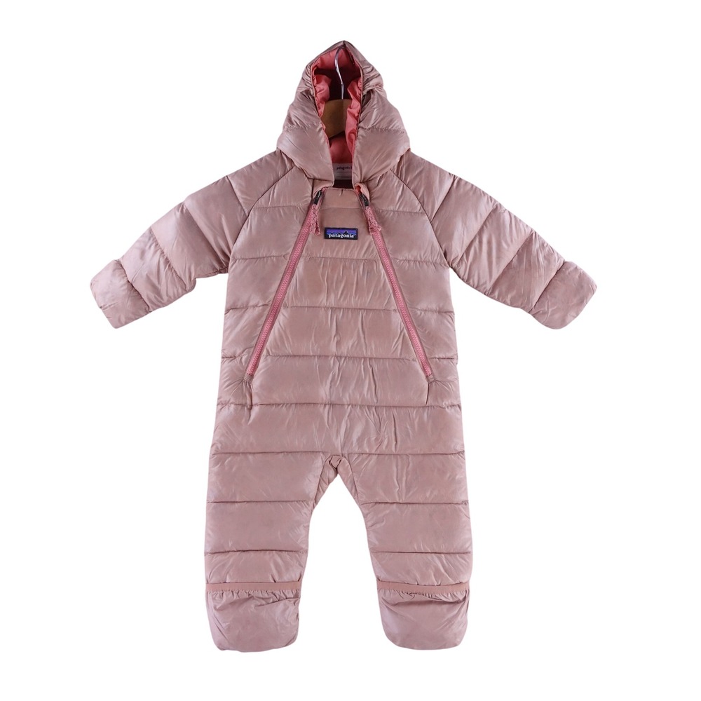 Patagonia Kids 3-6M Hi-Loft Down Sweater Bunting Pink Puffer Down Snowsuit